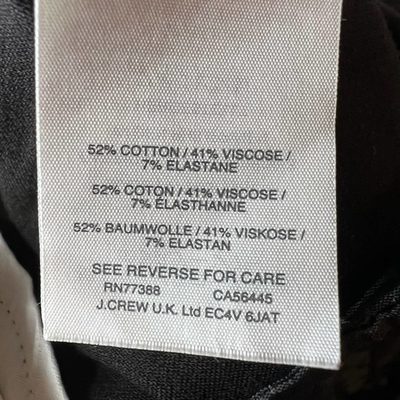 J. Crew Campbell Trouser Women's Size 6 Black Capri Straight Leg Cotton Stretch - Picture 8 of 9